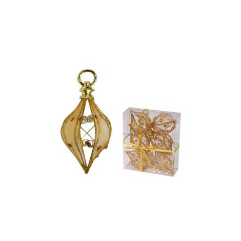 Sphères ovales en maille dorée - ø mm.60 en paquet. 6 pièces