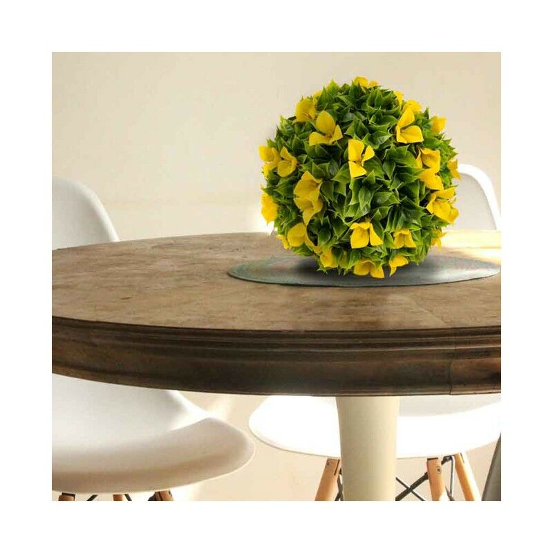 Suinga - Sphère Décorative synthétique 33 cm pour compléter votre décoration intérieure ou extérieure. Aspect naturel de la plante