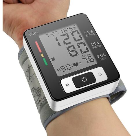 Sphygmomanomètre numérique portable au poignet 2022, moniteur de fréquence cardiaque, appareil de mesure de la pression artérielle, domicile