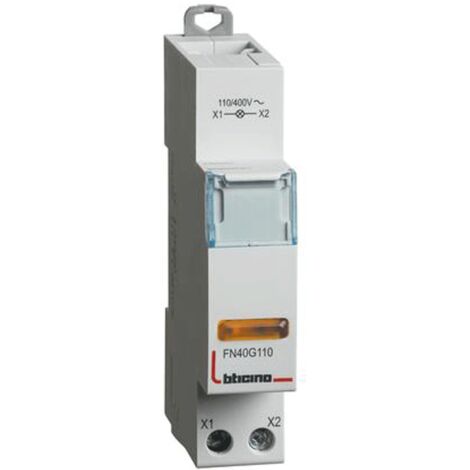 Spia Bticino luminosa con led giallo 110-400 Vac 1 modulo FN40G110