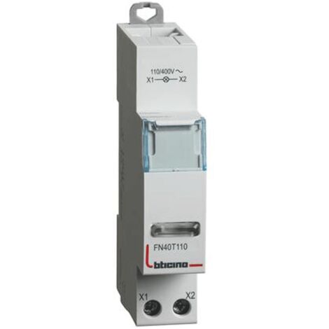 Spia Bticino luminosa con led trasparente 110-400 Vac 1 modulo FN40T110