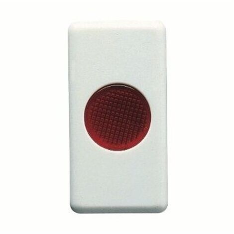 Spia Di Segnalazione Singola 12/24/250V Rosso 1 Modulo System White