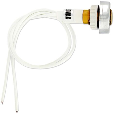 SPIA LUMINOSA CON CAVO TONDA 10MM CON GHIERA CROMATA UNIVERSALE 220V