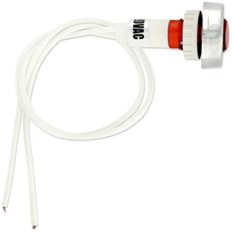 SPIA LUMINOSA ROSSO TONDO CON FILI E GHIERA CROMATA d.10mm UNIVERSALE VARI USI