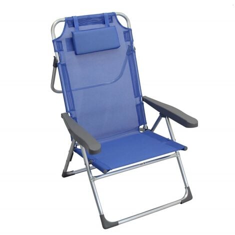 SPIAGGINA BIBIONE ALLUMINIO ALTA CON CUSCINO 67 X 65 X 99 H TEXTILENE
