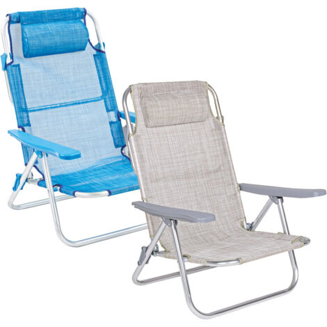 Spiaggina con braccioli 'gabicce' telo blu lif