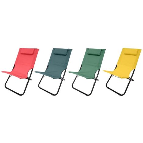 SPIAGGINA CON CUSCINO CM63X48X73 COLORI ASSORTITI