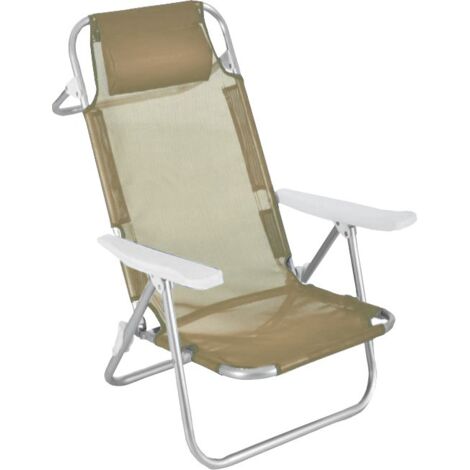 Spiaggina Lexi beige in alluminio 5 posizioni