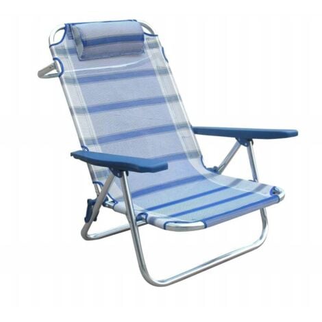 spiaggina mare prendisole in alluminio con braccioli cm 65 x 67 x 83 h