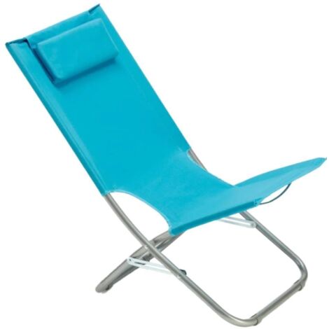 Spiaggina mod.Like in texitilene e metallo azzurro