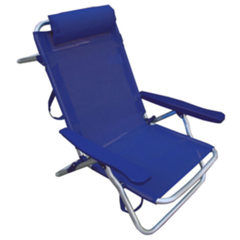 Spiaggina reclinabile in alluminio bleu