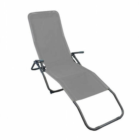 Spiaggina Samba 143x59x97 h cm in Textilene Grigio