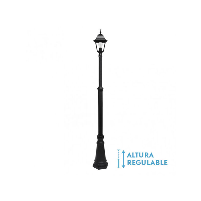Fabrilamp Schwarz Spica Außen Aluminium Straßenlampe 1Xe27 Ip44 220X20x20x20 Cm Verstellbar In Der Höhe