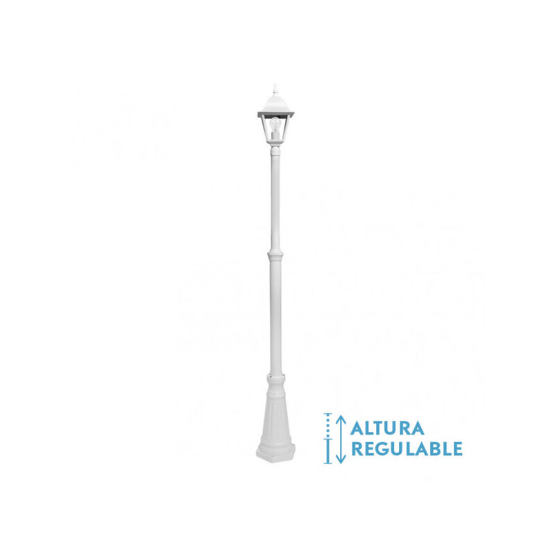 Fabrilamp Weiß Spica Straßenlampe Aus Aluminium 1Xe27 Ip44 220X20x20x20 Cm Höhenverstellbar