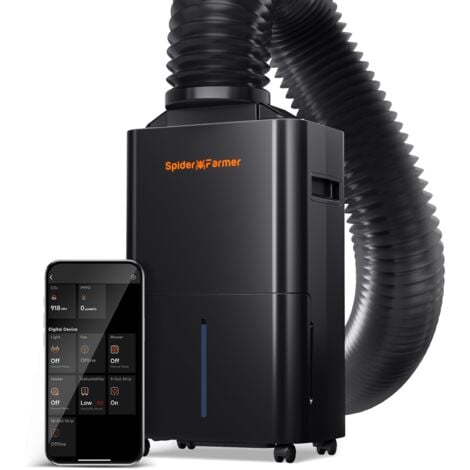 Spider Farmer 32 Nadelentfeuchter mit Drainagerohr, verwendet zum Pflanzen von Zelten und Pflanzräumen