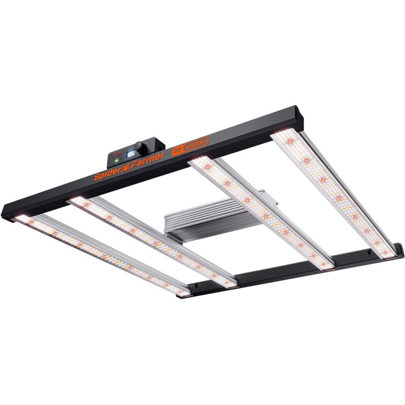 Spider Farmer – Lampe de croissance LED 300 W – Pour box de culture 80 x 80 cm – Spectre complet avec LEDs rouges et blanches – Contrôle intelligent
