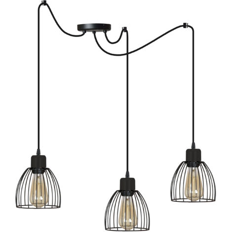 Spider Pendelleuchte Modern LOFT Schwarz Weiß