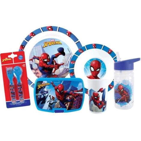 Spiderman Lot Vaisselle En Plastique Réutilisable