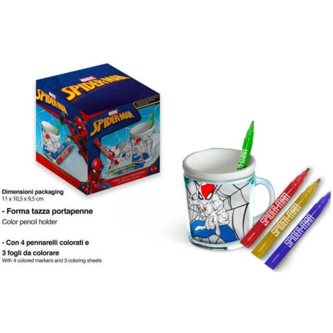 Spiderman Marvel Mug Coloriage Stylo Tasse Cadeau Couleurs
