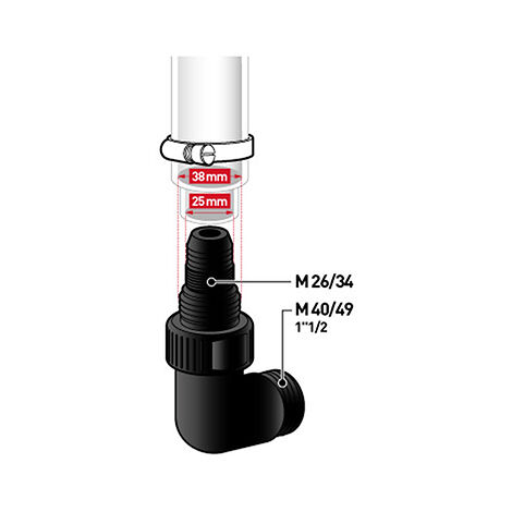 SPIDO - Coude de rechange vide-cave M 26/34 - M 40/49 - 25/38