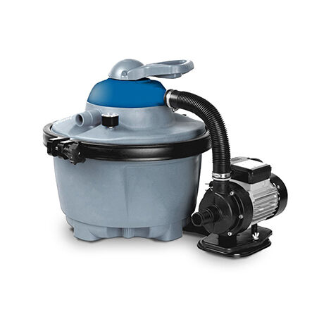 Spido – Groupe de filtration piscine Combo-4 – Débit 4 m³/h – Puissance 200 W – Cuve 25 L pour bassin jusqu'à 15 m³ – Média filtrant Aqualoon inclus