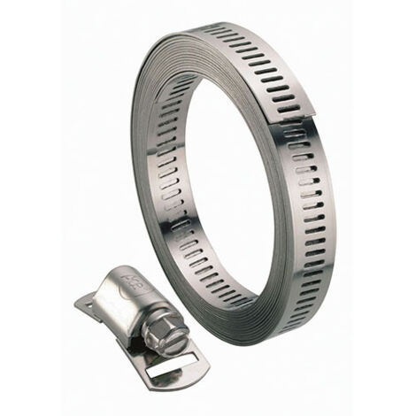 SPIDO - KIT Colliers sur mesure à bande ajourée inox 3M - 8MM