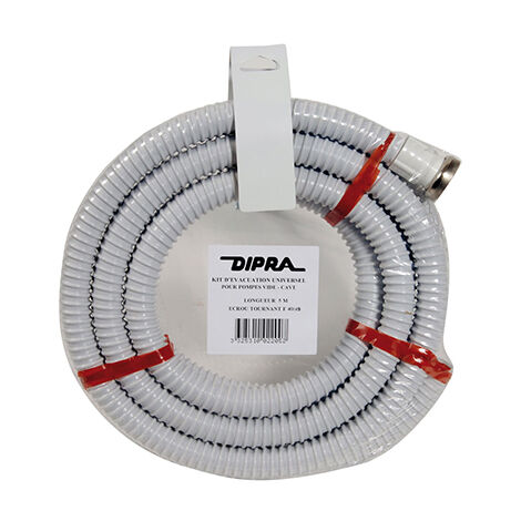 SPIDO - Tuyau d'évacuation en PVC annelé 5 m Ø 32 mm F 40/49