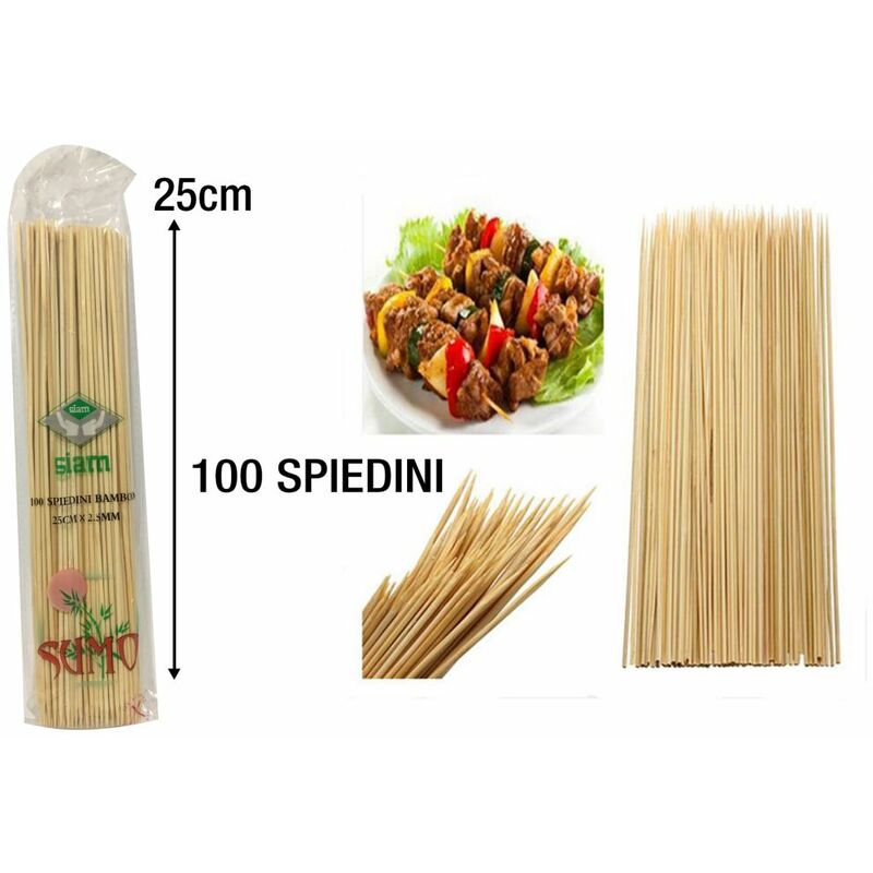 Image of Spiedini bamboo CM.25 set 100 pz.