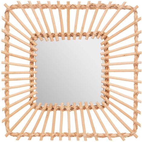 SPIEGEL 40x40cm Leoini quadratisch RATTAN und WEIDE