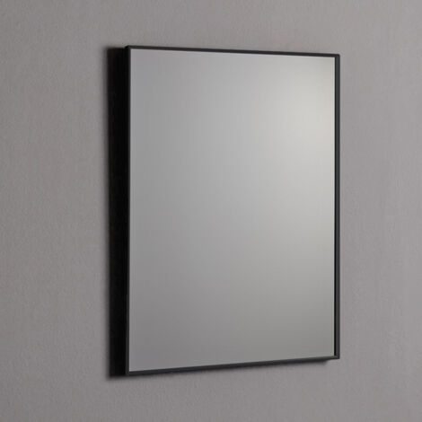 Spiegel 60x80 mit Rahmen aus mattem schwarzen PVC