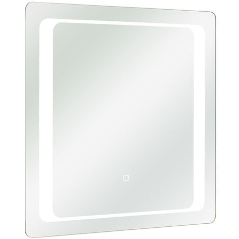 Spiegel 70x70 cm inkl. LED Beleuchtung mit Touch Bedienung MURCIA-66, B/H/T: ca. 70/70/3 cm