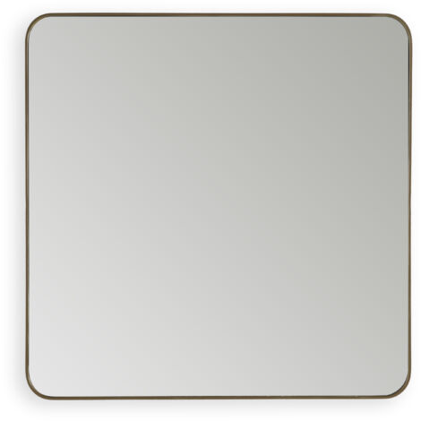 Spiegel 80X3X80 Glas/Goldenes Metall
