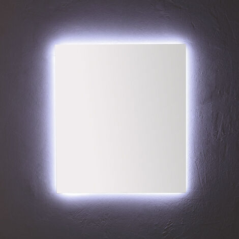 Spiegel Badezimmer 80x70 cm mit LED-Hintergrundbeleuchtung