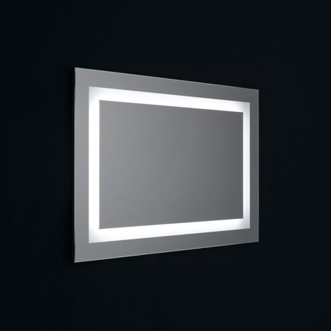 Spiegel Badezimmer 90x60 mit Touch-LED, umkehrbar