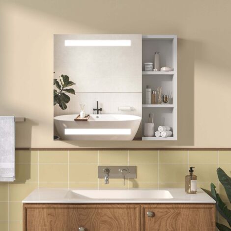 Spiegel Badezimmer Spiegelschrank mit Anti Nebel Funktion LED Badezimmer Spiegelschrank