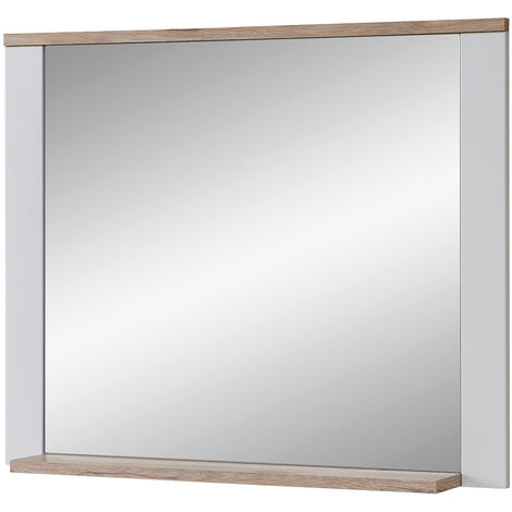 Spiegel Garderobe Flur matt grau mit Eiche DEVON-36 Landhausstil, 98 cm breit
