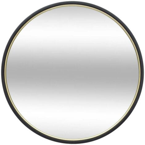 Spiegel justin aus metall d48cm schwarz - Atmosphera