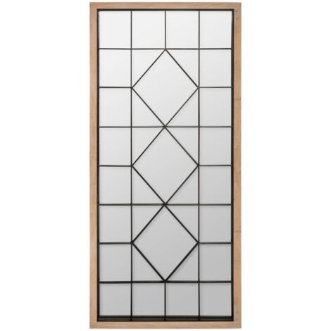Spiegel - Metall und Holz H 165 cm
