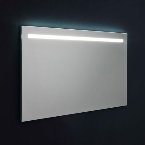 SPIEGEL MIT OBEREM LED-HINTERGRUNDBELEUCHTUNGSBAND 120X70 CM