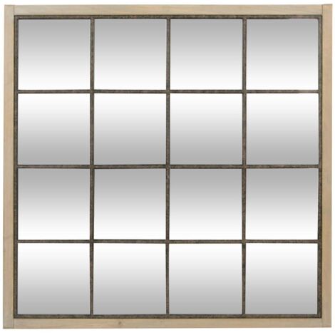 Spiegel Noé - Metall und Holz 90 × 90 cm