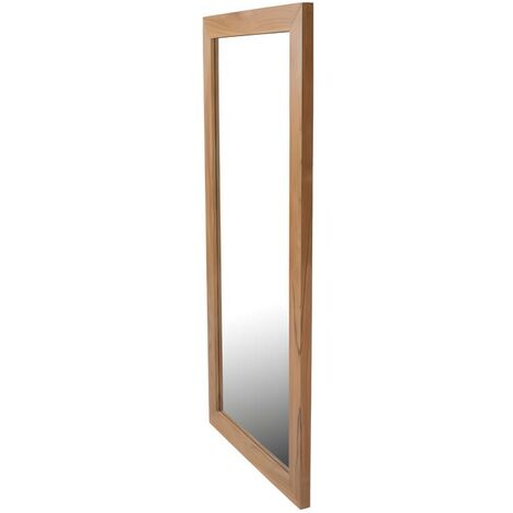 Spiegel rechteckig - Helles Teakholz - 60 x 120 cm - AMLAPURA - Naturfarben hell