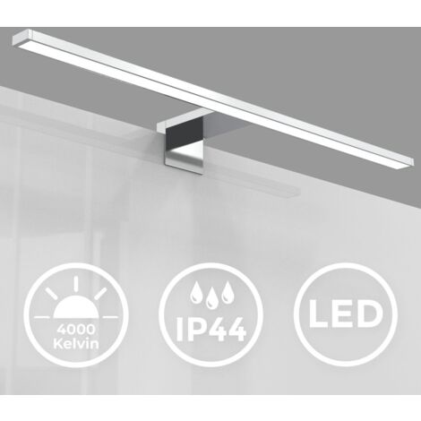Spiegelleuchte - 8W, 780lm, LED, 2 in 1 Montage, 60cm, neutralweiß, chrom