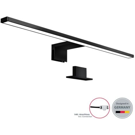 Spiegelleuchte - 8W, 780lm, LED, 2 in 1 Montage, 60cm, neutralweiß, schwarz