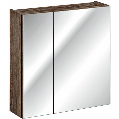 Spiegelschrank 60cm PUEBLA-56 in Vintage Oak Nb., B/H/T ca. 60/65/16 cm