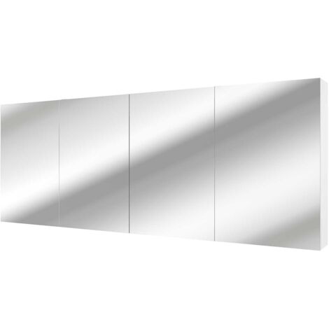 Spiegelschrank, Badspiegel, Badezimmer Spiegel City 200cm weiß NEIN ohne LED-Beleuchtung