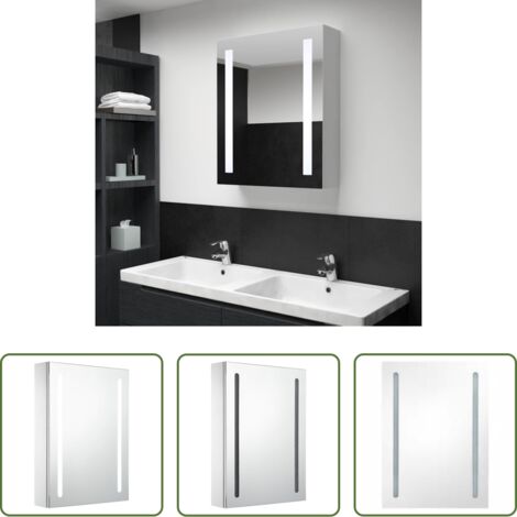 Spiegelschrank -  LED-Spiegelschrank 50x13x70 cm