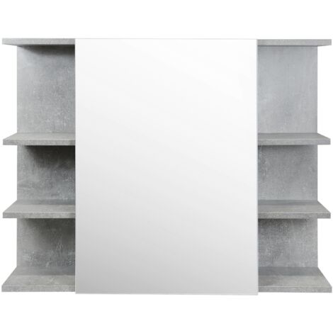 Spiegelschrank "Manni" Marmor Optik 6 Seitenflächen 80x19,5x64cm
