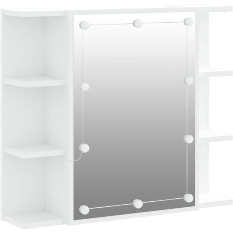 Spiegelschrank mit LED Weiß 70x16,5x60 cm vidaXL
