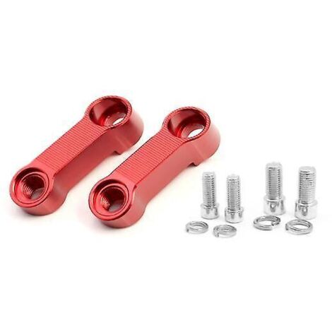 Spiegelverlängerung (Rot), 10 mm 8 mm Aluminium Motorradspiegel-Adapter-Kit Riser Mount Extender mit M10- oder M-Befestigungslöchern