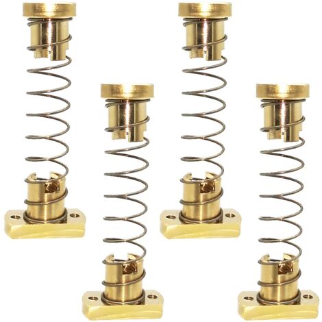Spielfreie Feder, 4 Sätze Z-Achsen-Spaltausgleichsmutter, T8 spielfreie Federmuttern für 3D-Drucker, 8 mm Trapezgewindestange (2 mm Steigung, 8 mm Gewindesteigung)